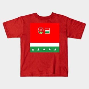 Sporty Hungarian Design on Red Background Kids T-Shirt